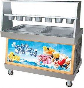 Фризер для жареного мороженого Foodatlas KCB-2Y (контейнеры, стол для топпингов, система контроля те